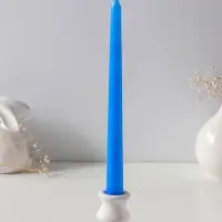 Набор свечей античных 25 см, 2 шт., 58 г, 7 ч, синий