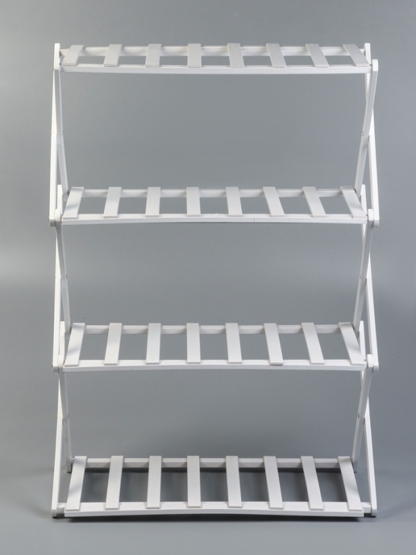 Подставка для цветов Greengo, 4 полки, 50 × 25 × 68 см, напольная, бамбук, белая Подставка для цветов Greengo, 4 полки, 50 × 25 × 68 см, напольная, бамбук, белая
