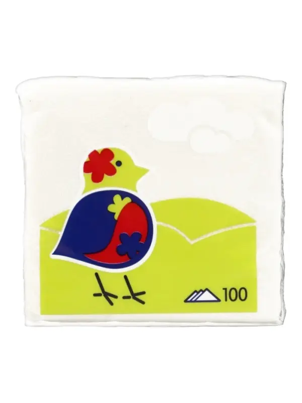 Салфетка Птичка Белая 100 л 23*23
