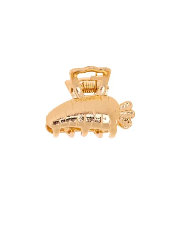 Крабики для волос QF &laquo;Авиталь&raquo;, набор 2 шт., морковка, 2.5 см, золотистый