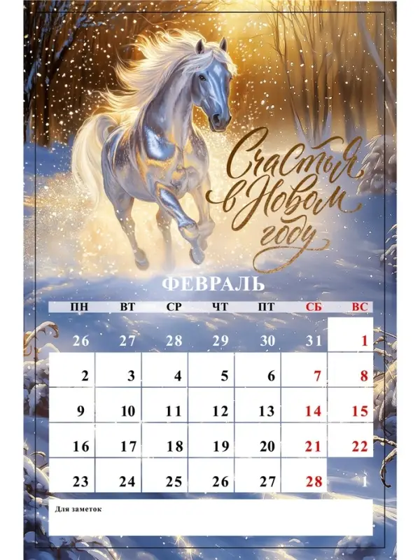 Календарь на ригеле «С новым годом 2026» Календарь на ригеле «С новым годом 2026»