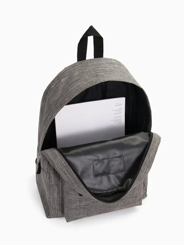 Рюкзак школьный на молнии, с карманом, однотонный, размер 30&times;14&times;41 см, графитовый