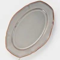 Блюдо сервировочное Magistro Vintage, 23.5&times;16&times;2.3 см, фарфор, серое