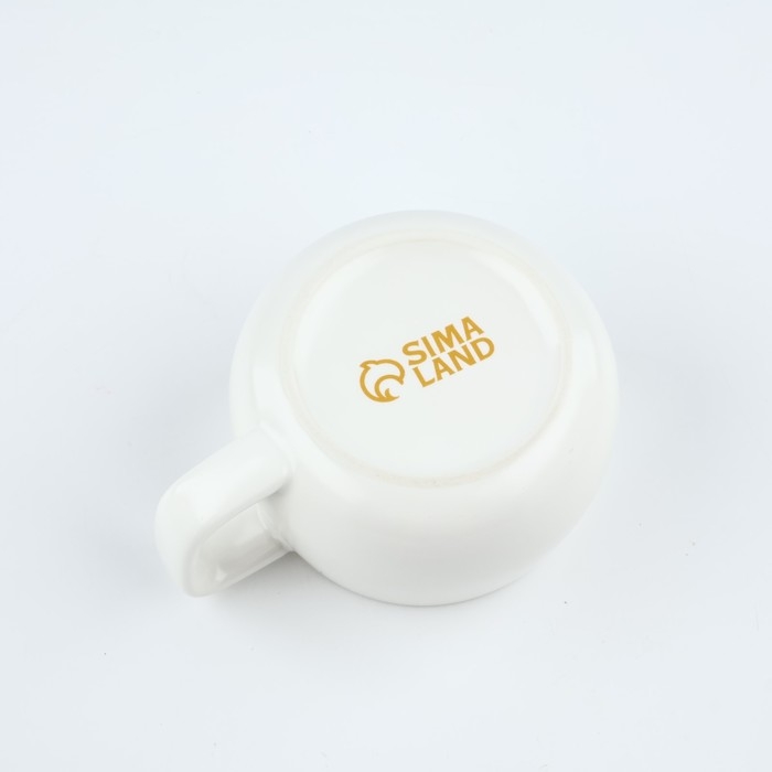 Чайная пара керамическая «Слушай своё сердце», 300 мл , цвет белый Чайная пара керамическая «Слушай своё сердце», 300 мл , цвет белый