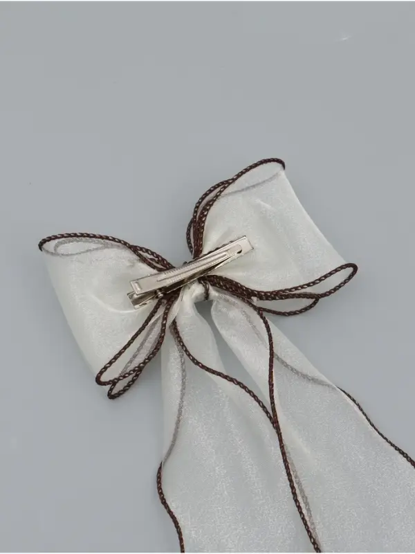 Бант для волос на заколке шоколадный, Коты аристократы Бант для волос на заколке шоколадный, Коты аристократы