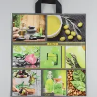 Пакет "Коллаж оливки",  полиэтиленовый с петлевой ручкой, 40*43 см, 60 мкм