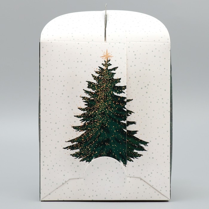 Складная коробка под маленький торт «Ёлочка», 15 х 15 х 18 см, Новый год Складная коробка под маленький торт «Ёлочка», 15 х 15 х 18 см, Новый год