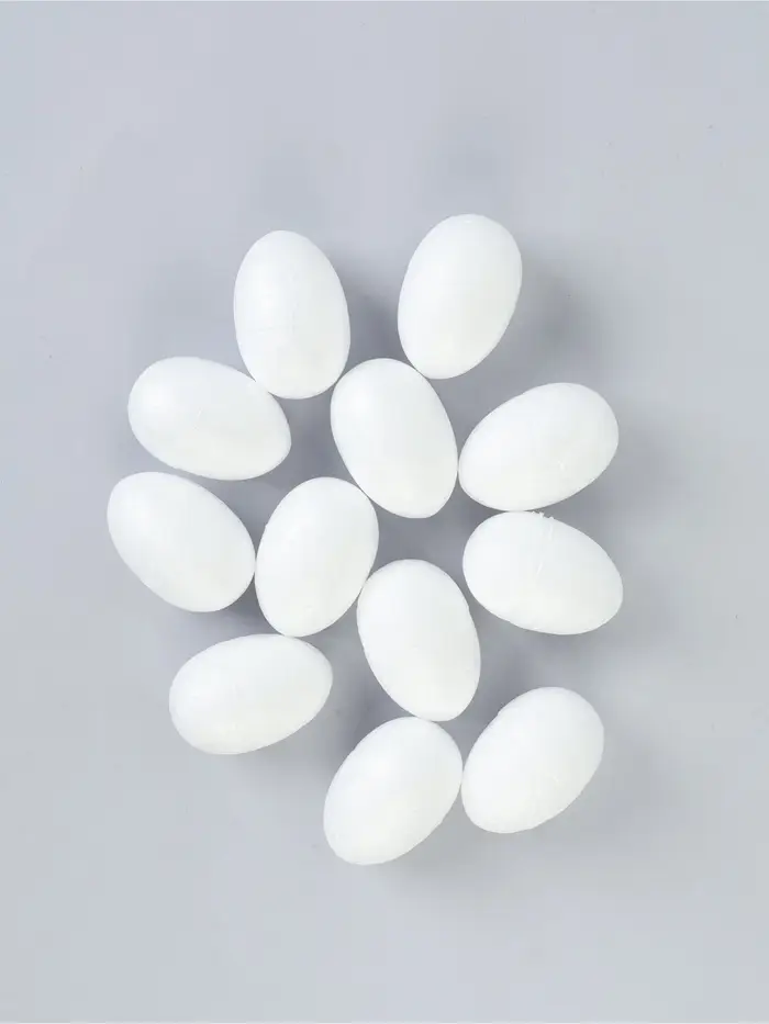 Яйцо из пенопласта (набор 12 шт.), размер 1 шт. 2.5&times;4