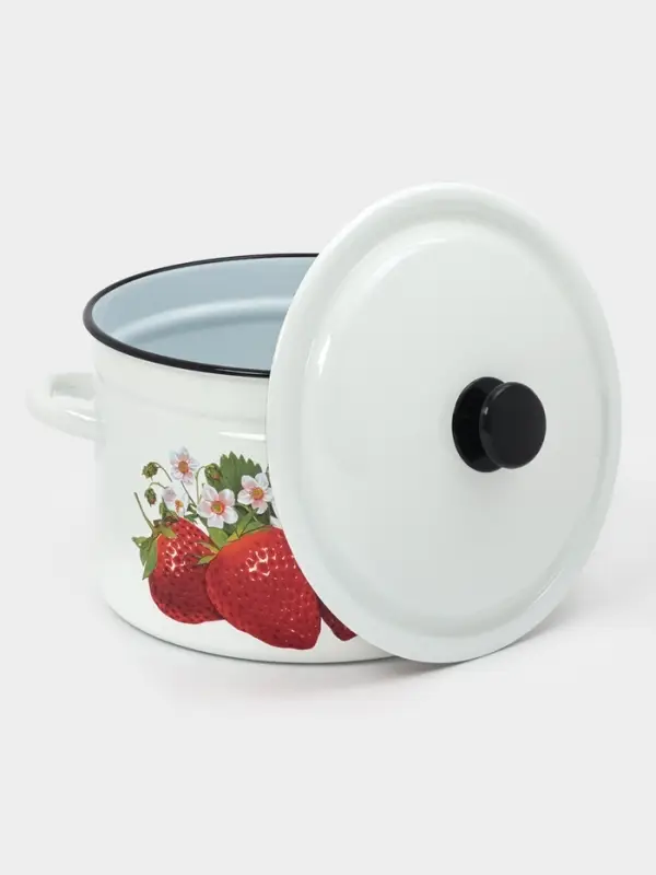 Кастр.цил.борт. 8л (белая)СА