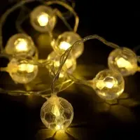 Гирлянда &laquo;Нить&raquo; 5 м с насадками &laquo;Футбольный мяч&raquo;, IP20, прозрачная нить, 30 LED, свечение тёплое белое, 8 режимов, 220 В