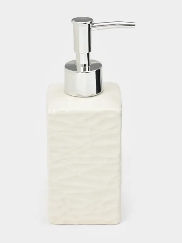 Дозатор для жидкого мыла "Хрусталь", цвет белый