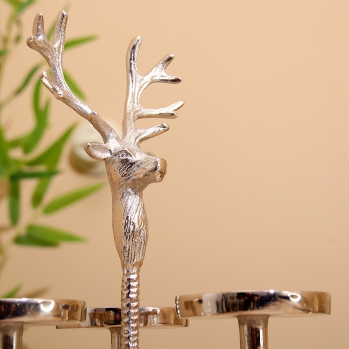 Подсвечник на 3 свечи Подсвечник на 3 свечи "Рога" алюминий 42х42х30 см