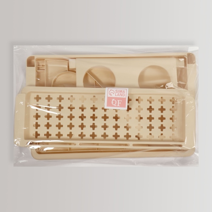 Органайзер для хранения, 2 секции, 39 × 24,5 × 30,5 см, цвет бежевый Органайзер для хранения, 2 секции, 39 × 24,5 × 30,5 см, цвет бежевый