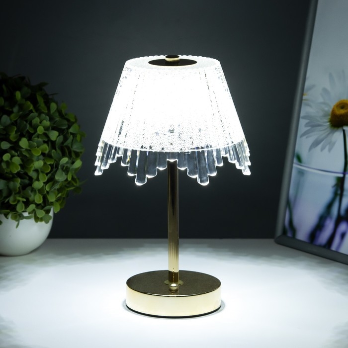 Настольная лампа сенсорная Настольная лампа сенсорная "Джина" LED 10Вт АКБ золото 16х16х28 см