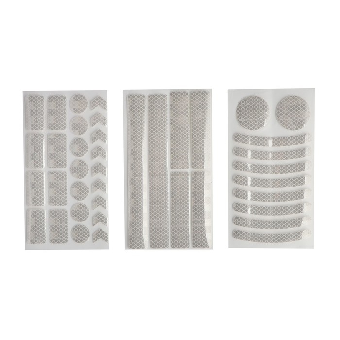 Наклейка на авто, светоотражающая, белый, набор 40 шт Наклейка на авто, светоотражающая, белый, набор 40 шт