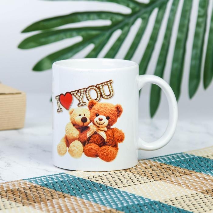 Кружка сублимация Кружка сублимация "Самому лучшему в мире мужу" мишки, c нанесением