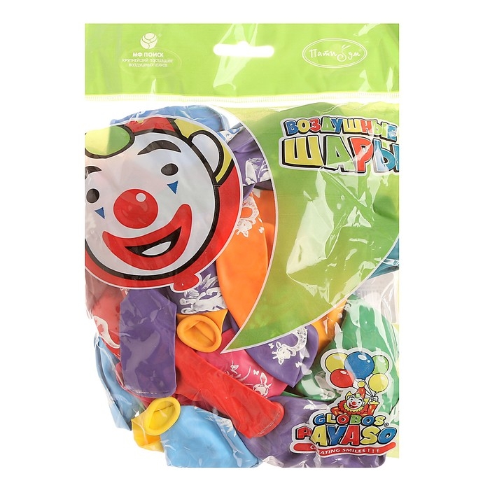 Шар латексный 12" &laquo;Весёлый зоопарк&raquo;, пастель, 2-сторонний, набор 50 шт.