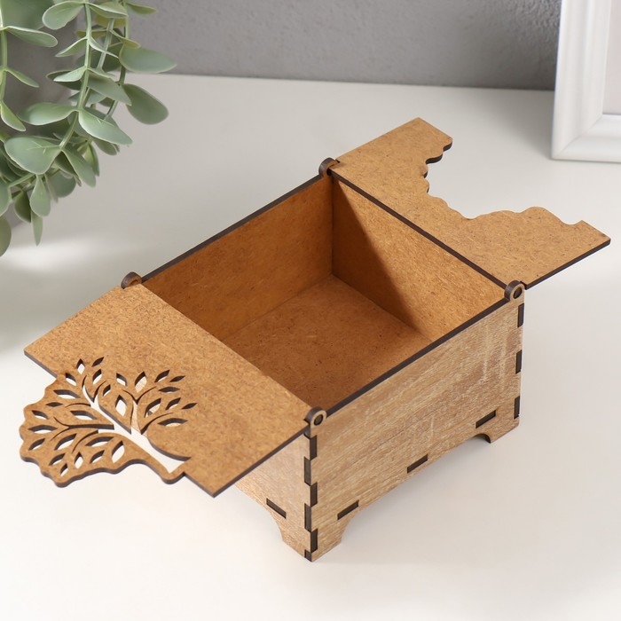 Шкатулка комбинированная  Шкатулка комбинированная "Дерево" 10,5х10х7 см