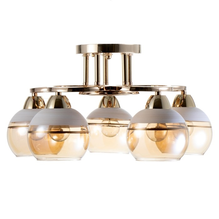 Люстра Люстра "Айрис" 5хЕ27 40Вт золото 47х47х23 см BayerLux