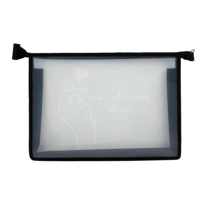 Папка для тетрадей А4, 325 х 230 х 55 мм, молния сверху, пластиковая, ПМ-А4-29 Calligrata Папка для тетрадей А4, 325 х 230 х 55 мм, молния сверху, пластиковая, ПМ-А4-29 Calligrata "Поцелуй"