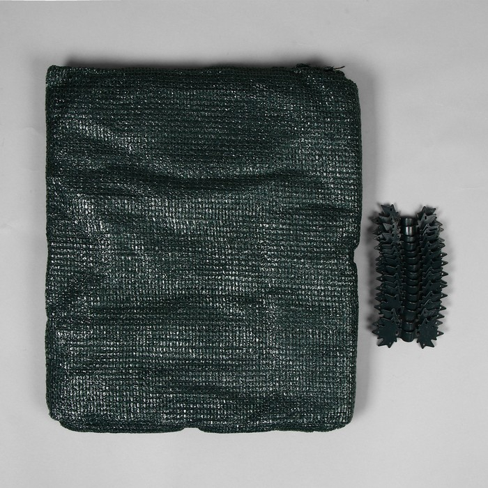 Сетка затеняющая, 5 × 3 м, плотность 55 г/м², зелёная, в наборе 15 клипс