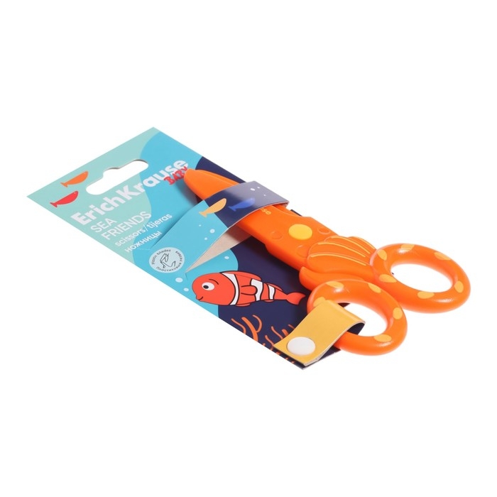 Ножницы детские 12 см, ErichKrause Sea Friends, пластик, МИКС (цена за 1 штуку) Ножницы детские 12 см, ErichKrause Sea Friends, пластик, МИКС (цена за 1 штуку)