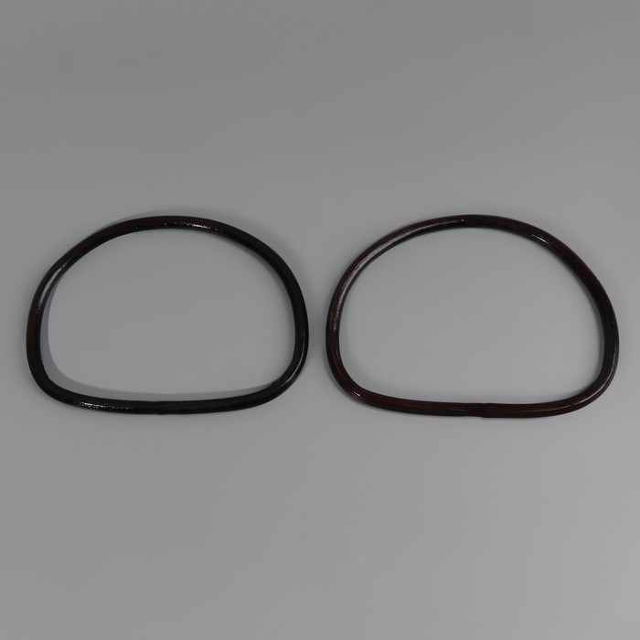 Ручки для сумки, 2 шт, бамбук, 17 × 13/15,5 × 11,5 см, цвет чёрный Ручки для сумки, 2 шт, бамбук, 17 × 13/15,5 × 11,5 см, цвет чёрный