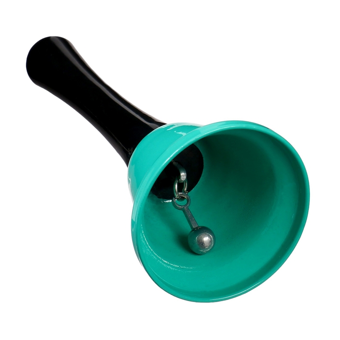 Колокольчик металлический, звонок настольный  Колокольчик металлический, звонок настольный "Funk", 12.5 х 5 см, бирюзовый