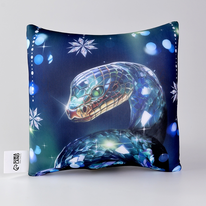 Новый год! Антистресс подушка-игрушка &laquo;Змея&raquo;, синяя