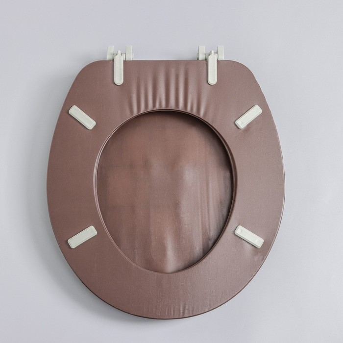 Сиденье для унитаза с крышкой, мягкое, коричневое, МИКС Сиденье для унитаза с крышкой, мягкое, коричневое, МИКС
