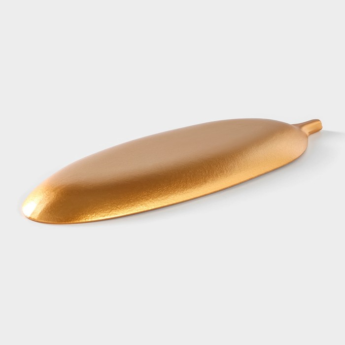 Блюдо для фруктов Доляна «Золотой лист», 40×14 см, цвет золотой Блюдо для фруктов Доляна «Золотой лист», 40×14 см, цвет золотой