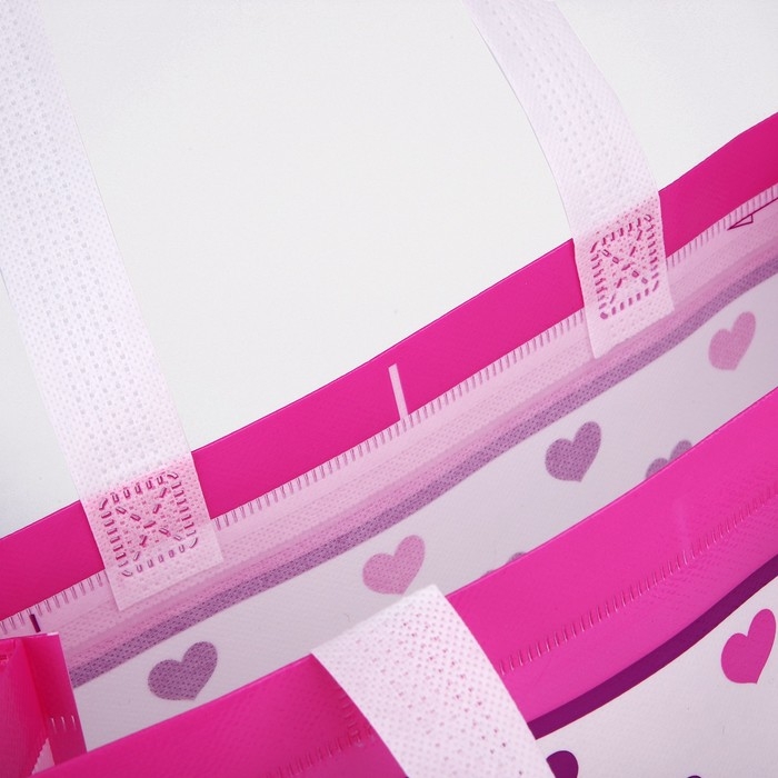 Сумка хозяйственная без застёжки, цвет белый/фиолетовый Сумка хозяйственная без застёжки, цвет белый/фиолетовый