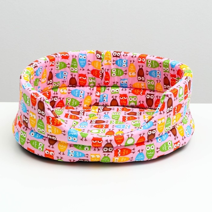 Лежанка поплин PerseiLine ЛЕ-2 №2 43 х 30 х 16  Лежанка поплин PerseiLine ЛЕ-2 №2 43 х 30 х 16 "Совы"