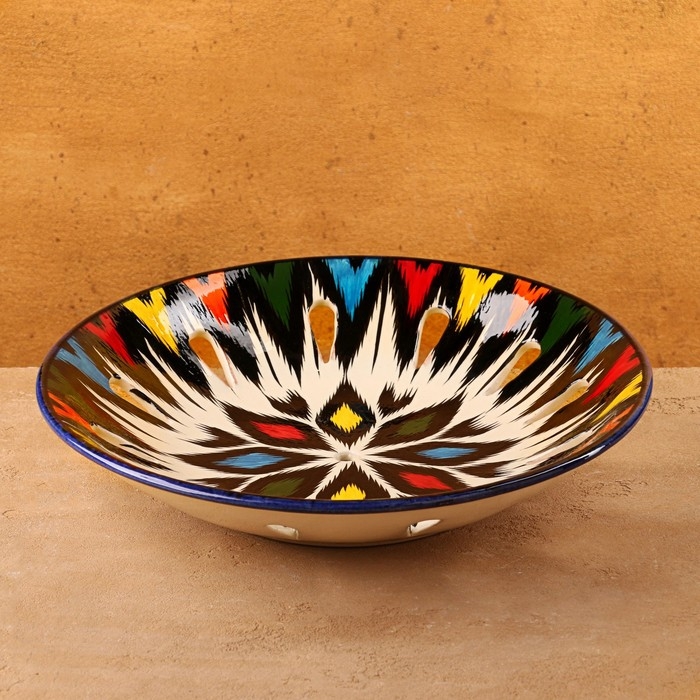 Фруктовница Риштанская Керамика 33см, микс Фруктовница Риштанская Керамика 33см, микс