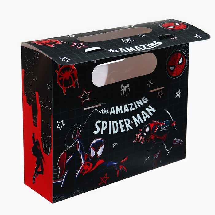 Пакет-коробка  Пакет-коробка "Amazing", Человек-паук, 24х20х7 см
