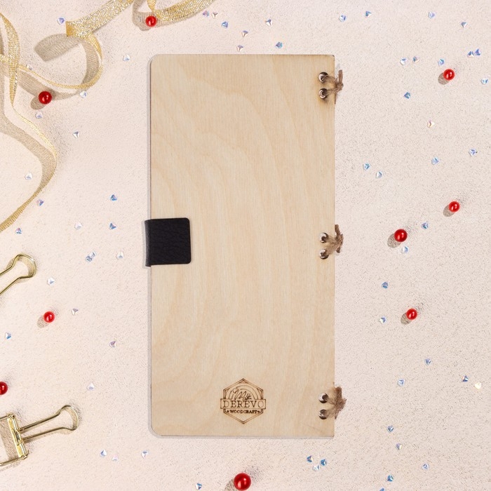 Конверт деревянный Конверт деревянный "Денег, любви, счастья" ручная работа, светлый, коты, 16,5х8 см