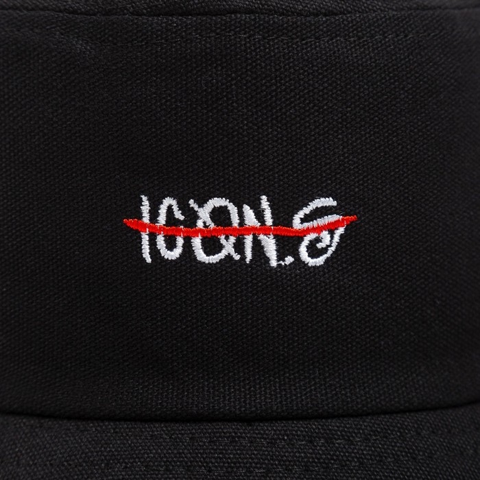 Панама MINAKU с надписью, цвет чёрный, размер 56-58 Панама MINAKU с надписью, цвет чёрный, размер 56-58