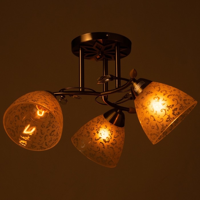 Люстра Люстра "Фриони" 3 лампы 40Вт Е27 бронза 45х45х26