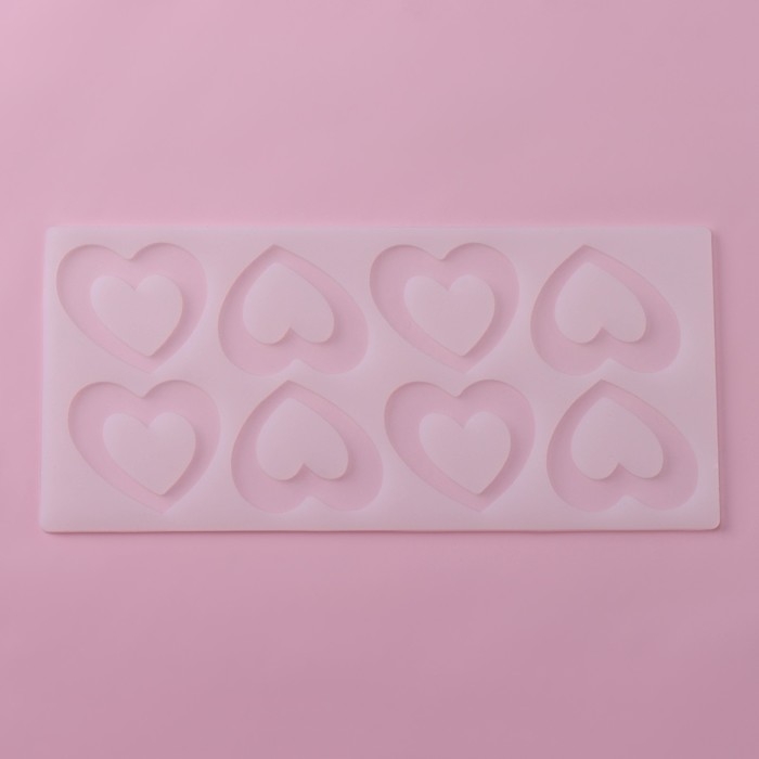 Форма для шоколада Доляна «Любовь», силикон, 8 ячеек, 24×11×0,3 см, цвет прозрачный Форма для шоколада Доляна «Любовь», силикон, 8 ячеек, 24×11×0,3 см, цвет прозрачный