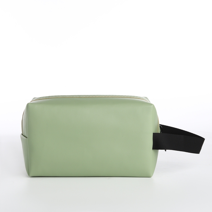 Косметичка на молнии, цвет зелёный