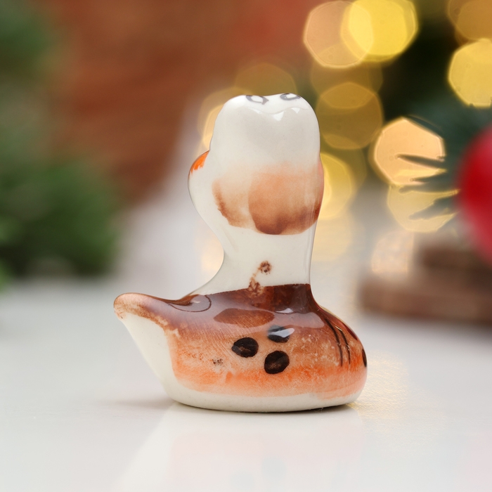 Новый год. Сувенир символ года Новый год. Сувенир символ года "Змея Пупс", гжель, цвет, 3,5 см