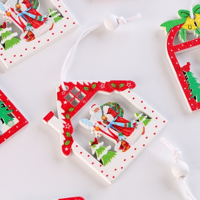 Набор новогодних подвесок, 12 шт., МИКС Набор новогодних подвесок, 12 шт., МИКС