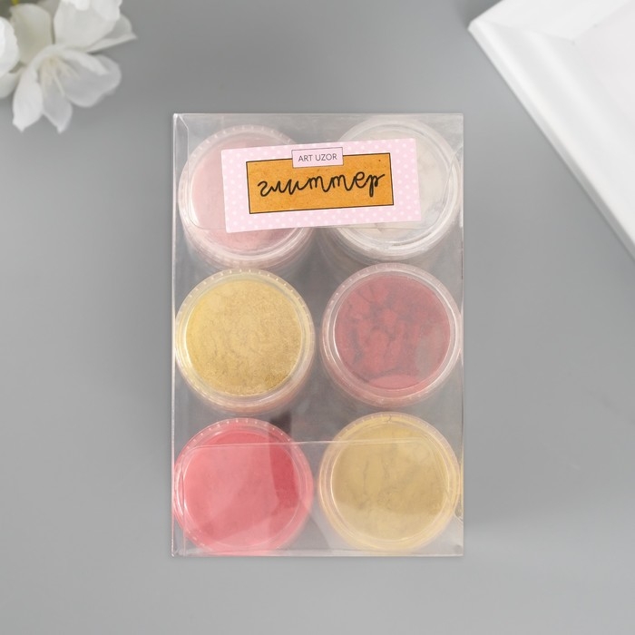 Глиттер для творчества Глиттер для творчества "Пудра-втирка. Краски осени" набор 36 шт в баночка - 1 гр 6х9х8 см 1024851