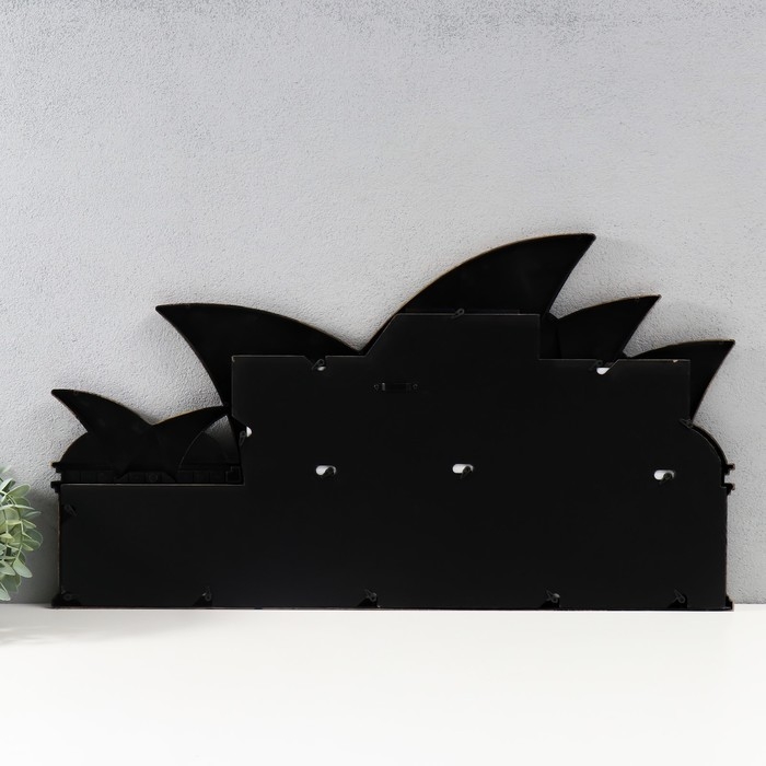 Мультирамка на 7 фото (10х15/5 шт, 10х10/2 шт) пластик, цв. бронзовый