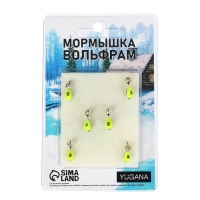 Мормышка Капля лайм, чёрное брюшко + шар серебро, вес 1 г