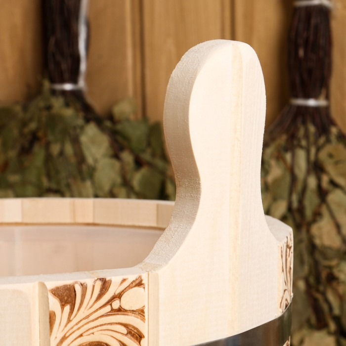 Запарник из липы, 13 л, пластиковая вставка, ручки-деревянные (Рисунок  2) Запарник из липы, 13 л, пластиковая вставка, ручки-деревянные (Рисунок  2)