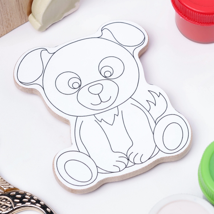 Раскраска-магнит Раскраска-магнит "Собачка", многоразовая, 8х6,5 см