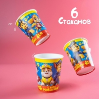 Набор бумажной посуды, на 6 персон "С днем рождения!", Щенячий патруль