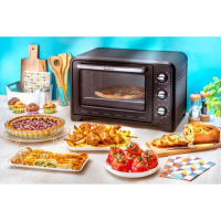 Мини-печь Moulinex OX464810, 1600 Вт, 33 л, 240°С, 6 программ, чёрная