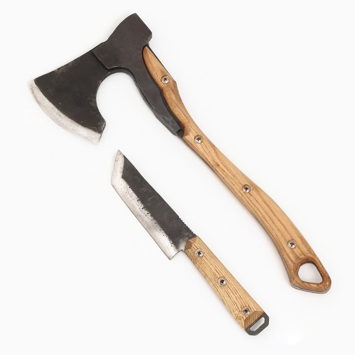 Набор с шампурами подарочный  Набор с шампурами подарочный "Орел" с топором, в кейсе